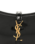 Patent Calfskin Le 5 A 7 Mini Hobo Black
