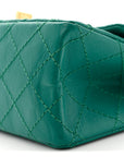 Aged Calfskin Quilted 2.55 Reissue Mini Flap Green