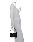Satin Le 5 A 7 Mini Hobo Black
