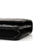 Lambskin Quilted Top Handle Trendy CC Wallet On Chain WOC Black