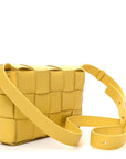 Lambskin Maxi Intrecciato Small Cassette Crossbody Bag Gold