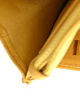 Lambskin Quilted Wallet On Chain WOC Yellow