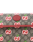 GG Supreme Monogram Apple Interlocking G Belt Bag Beige Multicolor Lobster Red