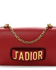Calfskin J'AD1OR Chain Flap Bag Red
