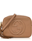 Pebbled Calfskin Small Soho Disco Bag Camelia