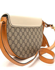 GG Supreme Monogram Calfskin Small Padlock Messenger Shoulder Bag Beige Mystic White Sun Oil