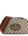 GG Supreme Monogram Web Neo Vintage Shoulder Bag Beige New Acero Crop
