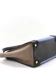 Calfskin Nubuck Suede Micro Tri-Color Luggage Porcelain