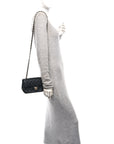 Lambskin Quilted Mini Rectangular Flap Black