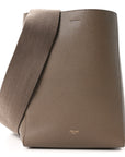 Soft Grained Calfskin Small Sangle Bucket Bag Taupe