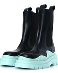 Calfskin Womens The Tire Chelsea Boots 39 Black Flannel