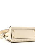 Vitello Seta Suede FF Mini Peekaboo Iconic Satchel Uovo Sigaro Marrone