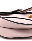 Grained Calfskin Mini Saddle Bag Light Pink