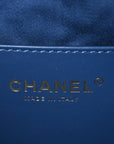 Washed Denim Quilted Mini CHNL 25 Handbag Blue