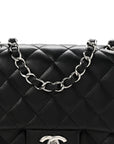Lambskin Quilted Mini Square Flap Black
