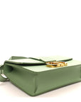 Smooth Calfskin 30 Montaigne Flap Bag Mint Green