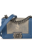 Galuchat Stingray Small Boy Flap Blue