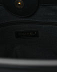 Calfskin Medium Deauville Tote Black