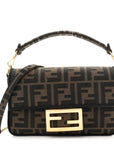 Fabric Jacquard FF 1974 Mini Baguette Tobacco Moro Black