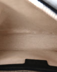 GG Supreme Monogram Textured Dollar Calfskin Web Studded Mini Ophidia Flap Shoulder Bag Beige Blue