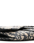 Oblique Saddle Chain Long Wallet Blue