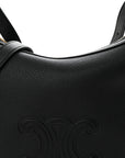 Supple Calfskin Cuir Triomphe Small Heloise Shoulder Bag Black