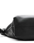 Nappa Calfskin Medium Flamenco Knot Clutch Black