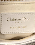 Lambskin Gathered Mini Lady D1OR White
