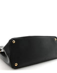 Saffiano Lux Large Galleria Double Zip Tote Black