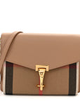 Derby Calfskin House Check Baby Macken Crossbody Bag Camel