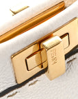 Cuoio Romano Selleria Mini Peekaboo Iconic Satchel White