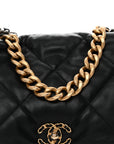 Goatskin Quilted Maxi CHNL 19 Flap Black