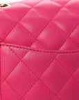 Lambskin Quilted Mini Square Flap Pink