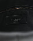 Lambskin Quilted Small Loulou Puffer Monogram Chain Satchel Black
