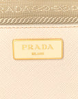 Saffiano Lux Medium Galleria Double Zip Tote Talco