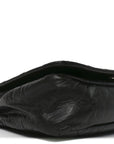 Glazed Calfskin Quilted CC XL Single Flap Black