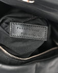 Lambskin Quilted Medium Loulou Puffer Monogram Chain Satchel Black