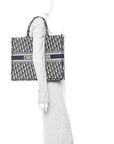 Oblique Large Book Tote Blue Multicolor