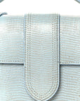 Calfskin Lizard Embossed Le Grand Bambino Light Blue