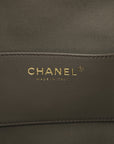 Suede Quilted Medium CHNL 25 Handbag Dark Grey