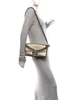 Cuoio Roma Sellerissima Nappa Sintetica Tape Stitch Baguette Platino