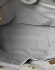 Calfskin Small Deauville Tote Light Grey