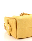 Suede Quilted Mini CHNL 25 Handbag Yellow