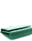 Caviar Quilted Wallet On Chain WOC Green