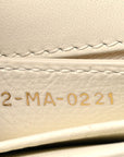 Grained Calfskin Cannage Small Caro Bag White