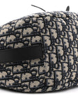 Oblique Soft Saddle Bag Beige Blue