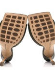 Nappa Quilted Rubber Lido Mule Sandals 39 Khaki