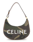 Canvas Calfskin Camouflage Ava Logo Triomphe Shoulder Bag Khaki