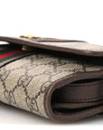 GG Supreme Monogram Web Ophidia Crossbody Wallet Beige New Acero