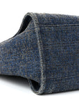 Lurex Canvas Medium Deauville Tote Navy Blue